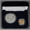 Image 1 : 1992, Set of two,  Liberty Gold, $1 Liberty Silver,