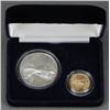 Image 1 : 1992, Set of two, $10 Liberty Gold (.2500 oz AU), $1 Liberty Silver,