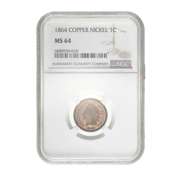 1858-L, COPPER NICKEL Indian Head Cent,