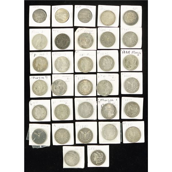 Morgan and Peace Silver Dollars, 1878//1928,