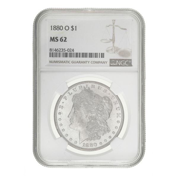 1880-O Morgan Dollar NGC MS62,