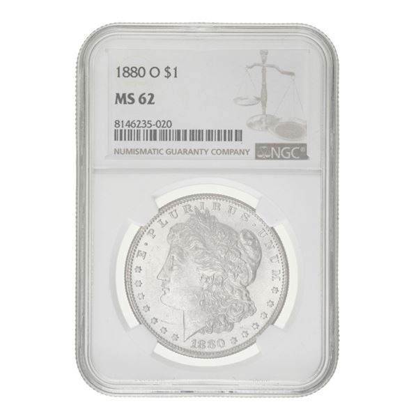 1880-O Morgan Dollar NGC MS62,