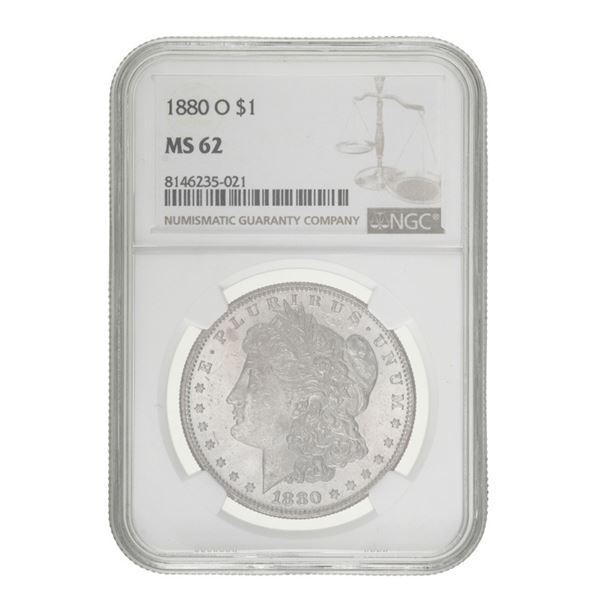 1880-O Morgan Dollar NGC MS62,