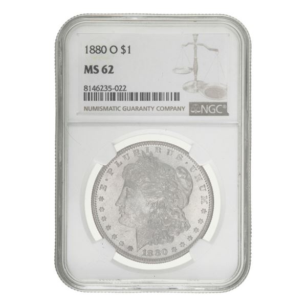 1880-O Morgan Dollar NGC MS62,