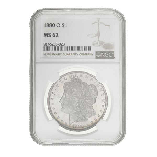 1880-O Morgan Dollar NGC MS62,