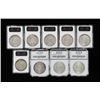 Image 2 : 1880//1921 Morgan Dollars, Graded Group Of 9,