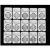 Image 1 : 1881-S Morgan Dollar NGC AU58 to MS 64, Group of 15 coins,