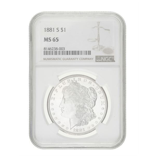 1881-S Morgan Dollar NGC MS65,