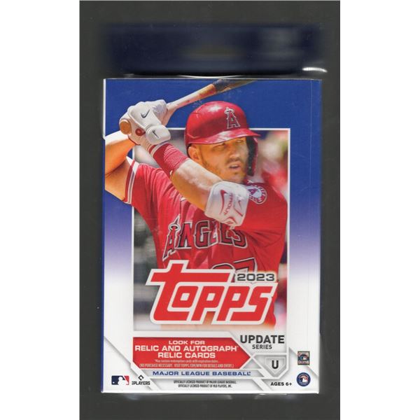 2023 Topps Update Series Baseball Hanger Box. Look for relic and autograph cards. 59 Cards in the bo