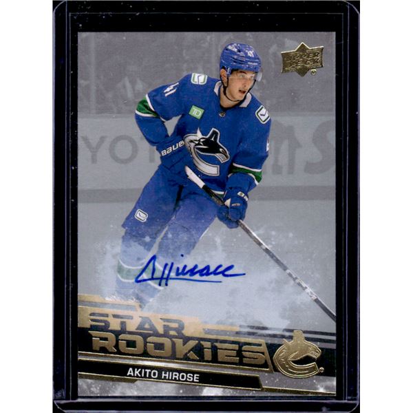 Akito Hirose 2023 - 2024 Upper Deck Series 2 Star Rookies #19