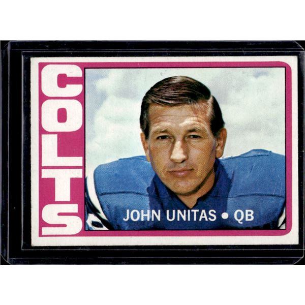 Johnny Unitas 1972 Topps #165   Another vintage football card in fantastic condition!