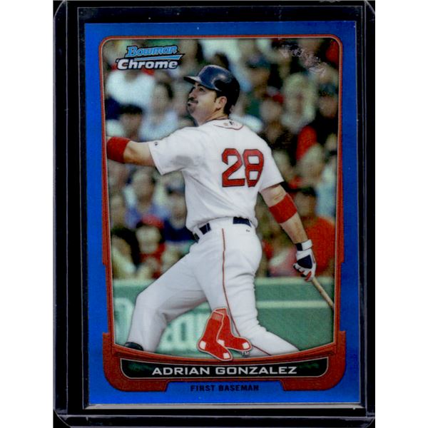 Adrian Gonzalez Blue Refractor /250 2012 Bowman Chrome #181