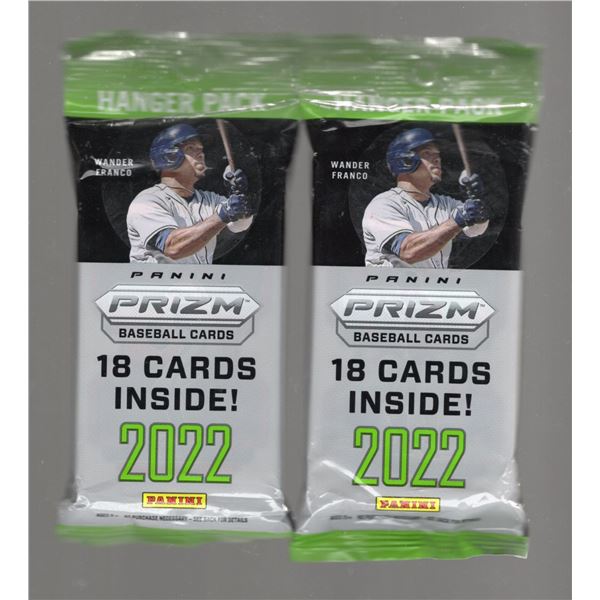 2022 Panini Prizm Baseball Value Packs. 18 Cards per pack.