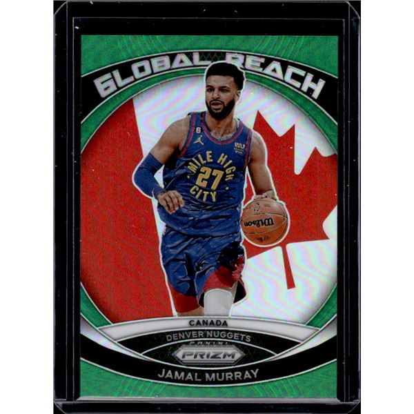 Jamal Murray Green Prizm Global Reach 2023-24 Panini Prizm #9