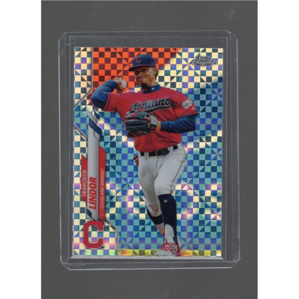 2020 Topps Chrome Francisco Lindor Xfractor #156