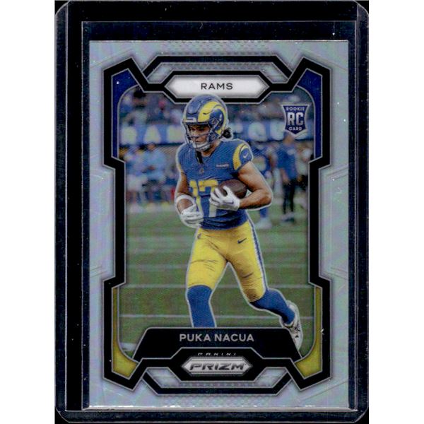Puka Nacua Silver Prizm Rookie Card 2023 Panini Prizm #357