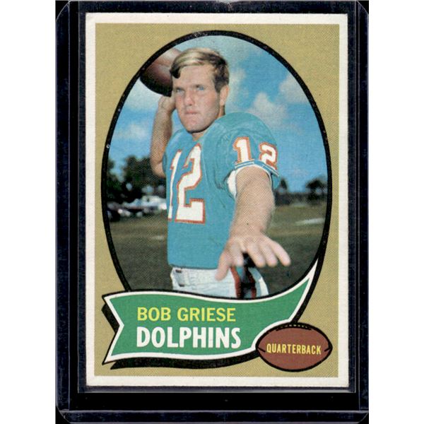 Bob Griese 1970 Topps #10. Great edges, Centering, and corners.