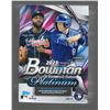 Image 1 : 2023 Bowman Platinum Baseball Blaster Box. 4 Exclusive Ice Foil Parallel Cars per box. 4 Cards per p