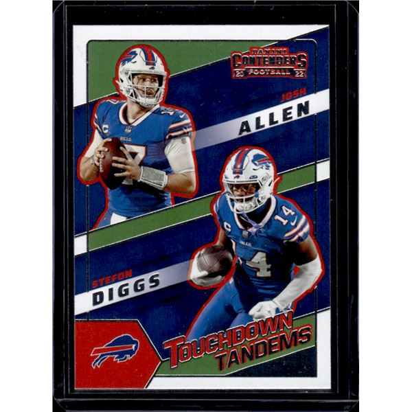 Josh Allen/Stefon Diggs Touchdown Tandems 2022 Panini Contenders #TDT-BUF