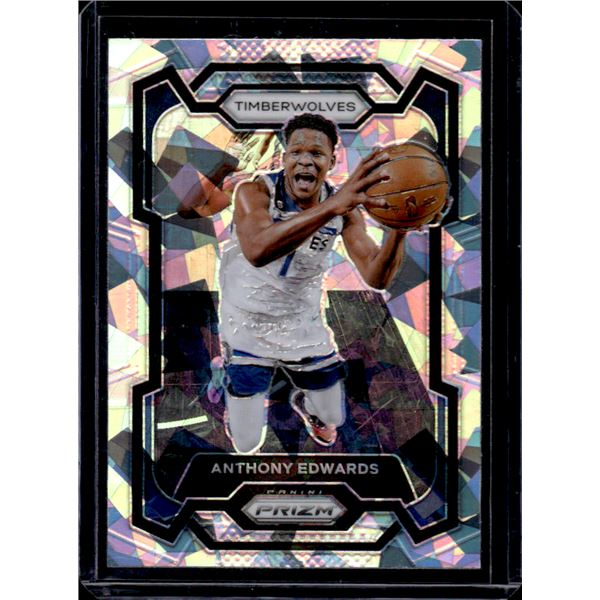 Anthony Edwards Cracked Ice Prizm 2023-24 Panini Prizm #108