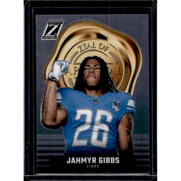 Jahmyr Gibbs Zeal of Apporval Rookie Card 2023 Panini Zenith #28