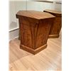 Image 2 : Pair end tables carved