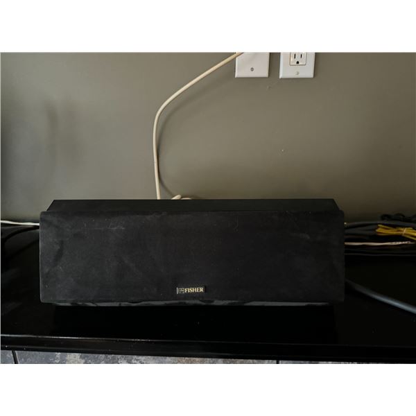 Fisher speakers some in back of pick up truck