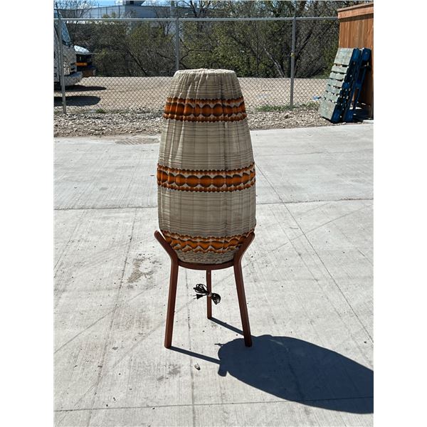 Danish Teak Tripod Floor Lamp - Approx: 47"T 17"W (see all photos)