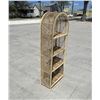 Image 3 : Vintage Wicker Open Display Shelf - Approx: 25x12" & 63.5"T see all photos
