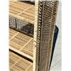 Image 6 : Vintage Wicker Open Display Shelf - Approx: 25x12" & 63.5"T see all photos