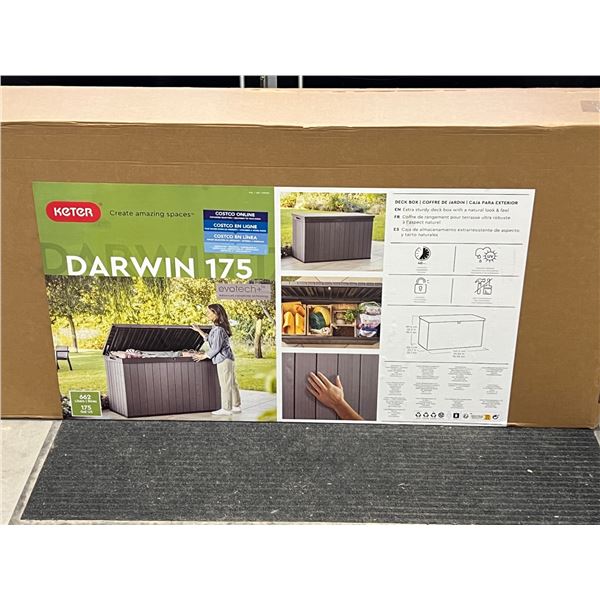 Keter Darwin 175 Gallon Deck Box - open box, looks new - see all photos for sizing etc
