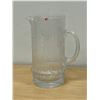 Image 1 : iittala Niva Mid Century Textured Glass Pitcher - Approx: 8" tall