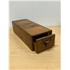 Image 1 : Vintage Wood Index File Card Box / Holder - Approx: 5x7 & 17.25"L