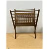 Image 2 : Mid Century Wood Butterfly Style Fold up Magazine Rack / Holder - Approx: 17.5"W 21.5"T