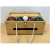 Image 1 : Eastpoint Bocce Ball Set with Wooden Storage Box - some use - see photos