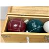 Image 2 : Eastpoint Bocce Ball Set with Wooden Storage Box - some use - see photos