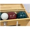 Image 3 : Eastpoint Bocce Ball Set with Wooden Storage Box - some use - see photos