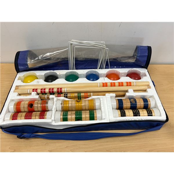 6 Player Croquet Set with Carrying Bag - some use - see photos