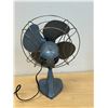 Image 5 : Vintage Blue Torcan Industrial Metal Desk Fan - Single Speed, working - Approx: 14.5"T 11"W