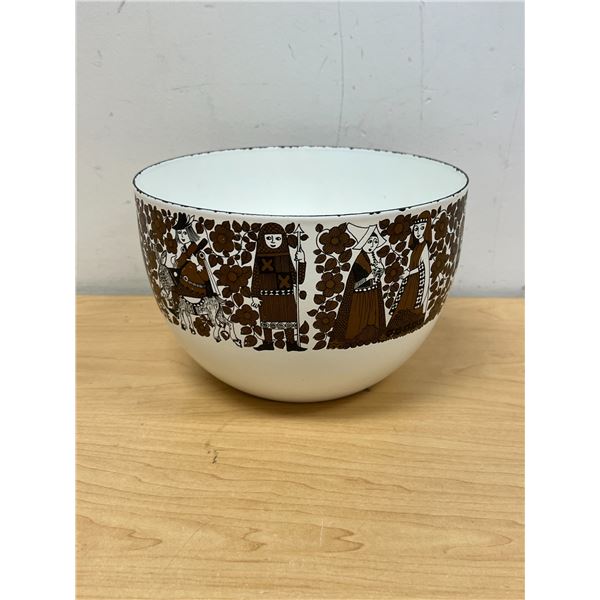 Mid Century Kaj Franck Metal Enamel Bowl - shows use/wear - see photos 8.25"W 5.5"T