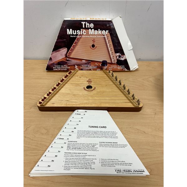 The Music Maker Lap Harp Musical String Instrument with box & accessories as pictured 15x8"