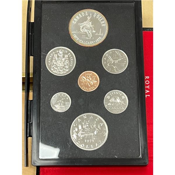 1975 Royal Canadian Mint Coin Set Featuring Calgary Centennial - see all photos