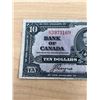 Image 4 : 1937 Bank of Canada Ten 10 Dollar Bank Note Bill $10 - see all photos