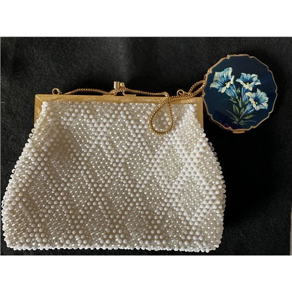 Vintage clutch bag & beautiful STRATTON England Compact