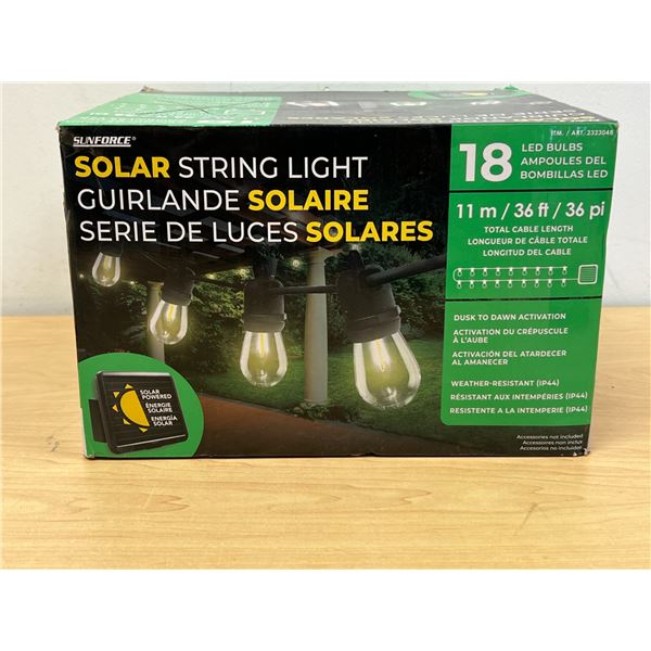 New Sunforce Solar String Light set - see all photos for details