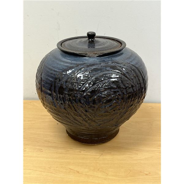 Jack Sures (Canada) - AS IS Stoneware Glazed Lidded Pot - Large: about 12"T 12"W