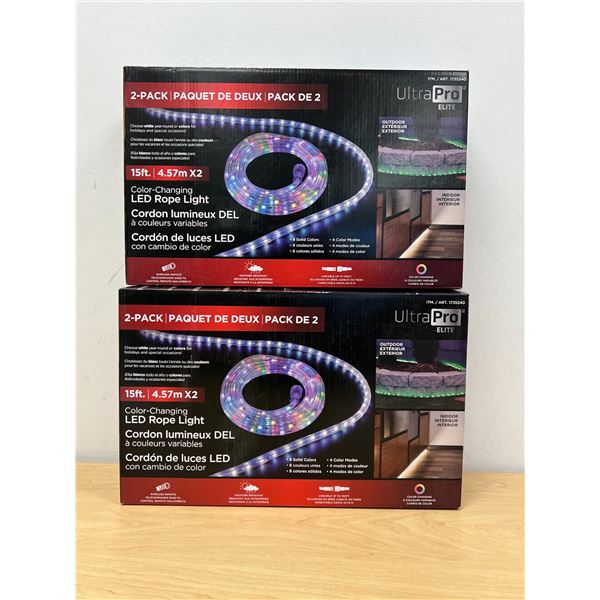 2 boxes Color-Changing LED Rope Lights - new in box - 60 feet all ...
