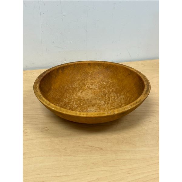 Signed Munising Vintage Wood Dough Bowl - Approx: 11x10.5" & 3"T see all photos