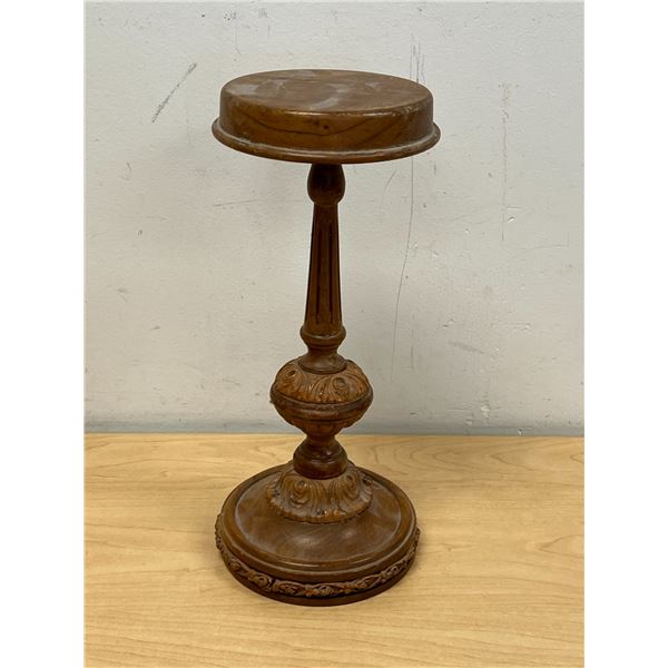 Vintage Wooden Pedestal Plant Stand / Display - Approx: 11.5"T and 5"W