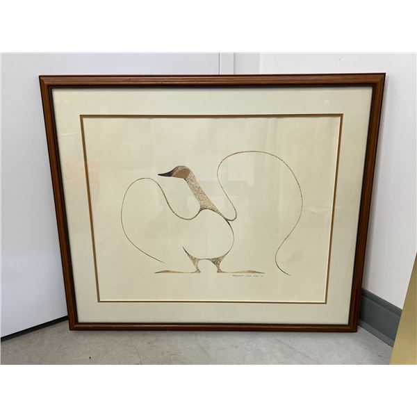 Large Benjamin Chee Chee "Dancing Goose" Framed Print - Frame: 31x26.5"